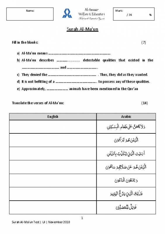 Al-Ma’un (1)