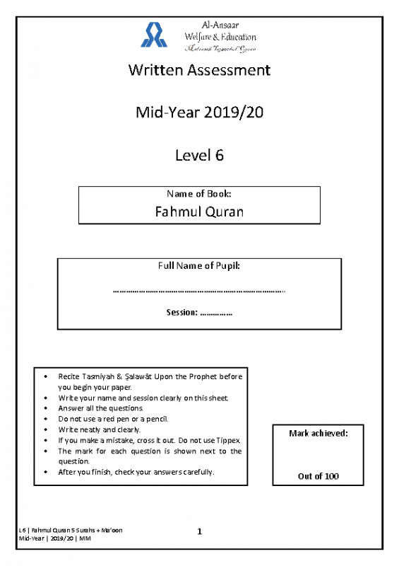 L6 | Mid-Year 2019-20