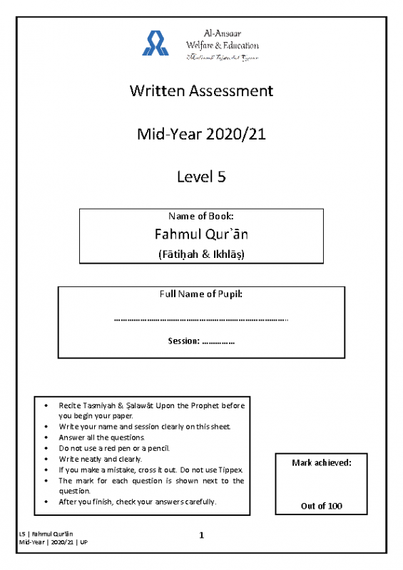 L5 | Mid-Year 2020-21