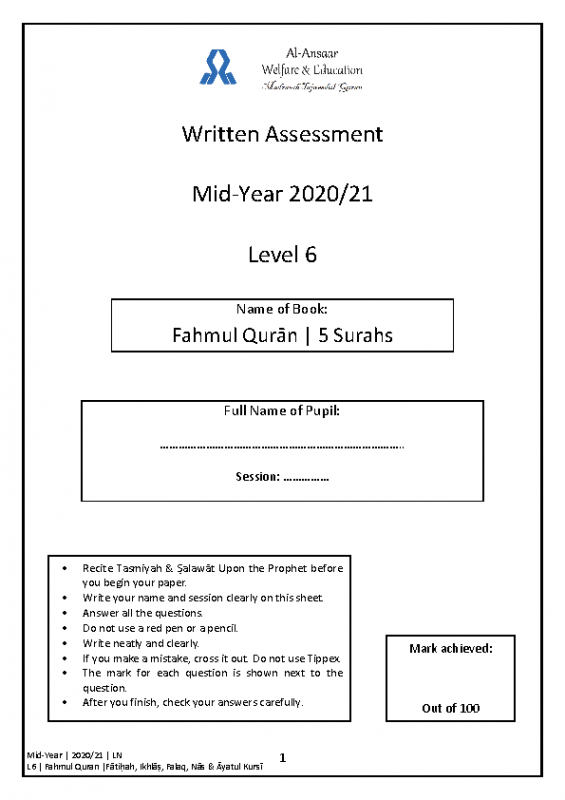 L6 | Mid-Year 2020-21