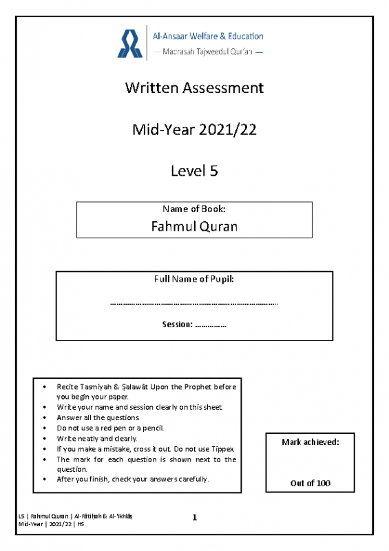 L5 | Mid-Year 2021-22