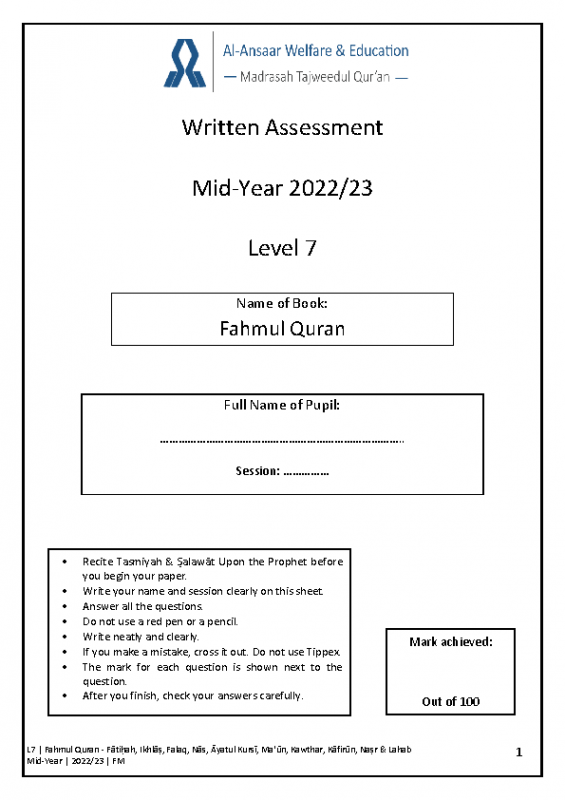 L7 | Mid year 2022-23