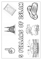 5 Pillars of Islam colouring